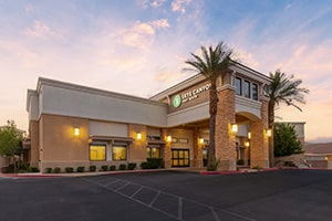 The exterior view of Skye Canyon